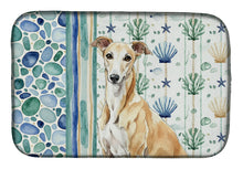 Load image into Gallery viewer, Fawn Greyhound Coastal Sea Glass Dish Drying Mat