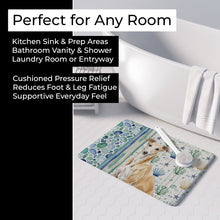 Load image into Gallery viewer, Fawn Greyhound Coastal Sea Glass Memory Foam Kitchen Mat