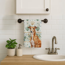 Load image into Gallery viewer, Red Greyhound Coastal Sea Glass Kitchen Towel