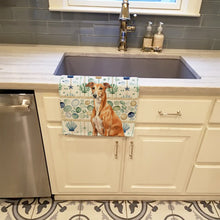 Load image into Gallery viewer, Red Greyhound Coastal Sea Glass Kitchen Towel