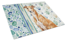 Load image into Gallery viewer, Red Greyhound Coastal Sea Glass Glass Cutting Board