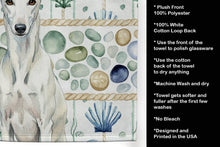 Load image into Gallery viewer, White Greyhound Coastal Sea Glass Kitchen Towel