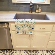 Load image into Gallery viewer, White Greyhound Coastal Sea Glass Kitchen Towel