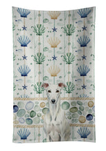 Load image into Gallery viewer, White Greyhound Coastal Sea Glass Kitchen Towel