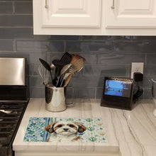 Load image into Gallery viewer, Parti-color Havanese Coastal Sea Glass Glass Cutting Board