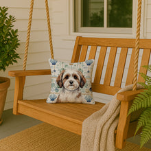 Load image into Gallery viewer, Parti-color Havanese Coastal Sea Glass Throw Pillow