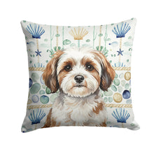 Load image into Gallery viewer, Parti-color Havanese Coastal Sea Glass Throw Pillow