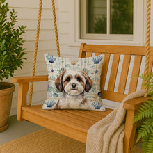 Load image into Gallery viewer, Parti-color Havanese Coastal Sea Glass Throw Pillow