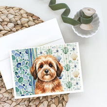 Load image into Gallery viewer, Sable Havanese Coastal Sea Glass Greeting Cards Pack of 8