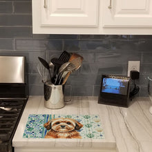 Load image into Gallery viewer, Sable Havanese Coastal Sea Glass Glass Cutting Board