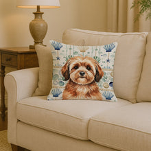 Load image into Gallery viewer, Sable Havanese Coastal Sea Glass Throw Pillow