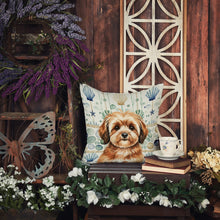 Load image into Gallery viewer, Sable Havanese Coastal Sea Glass Throw Pillow