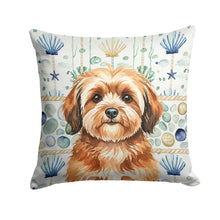 Load image into Gallery viewer, Sable Havanese Coastal Sea Glass Throw Pillow