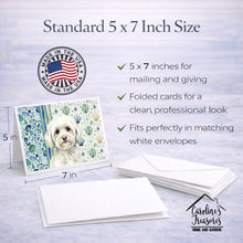 Load image into Gallery viewer, White Havanese Coastal Sea Glass Greeting Cards Pack of 8