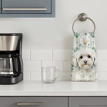 Load image into Gallery viewer, White Havanese Coastal Sea Glass Kitchen Towel