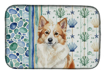 Load image into Gallery viewer, Tan Icelandic Sheepdog Coastal Sea Glass Dish Drying Mat