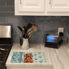 Load image into Gallery viewer, Irish Setter Coastal Sea Glass Glass Cutting Board