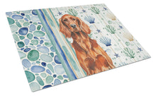Load image into Gallery viewer, Irish Setter Coastal Sea Glass Glass Cutting Board