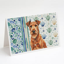 Load image into Gallery viewer, Irish Terrier Coastal Sea Glass Greeting Cards Pack of 8