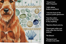 Load image into Gallery viewer, Irish Terrier Coastal Sea Glass Kitchen Towel