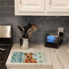 Load image into Gallery viewer, Irish Terrier Coastal Sea Glass Glass Cutting Board