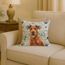Load image into Gallery viewer, Irish Terrier Coastal Sea Glass Throw Pillow