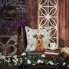 Load image into Gallery viewer, Irish Terrier Coastal Sea Glass Throw Pillow