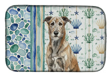 Load image into Gallery viewer, Brindle Irish Wolfhound Coastal Sea Glass Dish Drying Mat