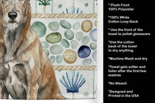 Load image into Gallery viewer, Brindle Irish Wolfhound Coastal Sea Glass Kitchen Towel