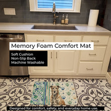 Load image into Gallery viewer, Brindle Irish Wolfhound Coastal Sea Glass Memory Foam Kitchen Mat