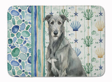 Load image into Gallery viewer, Gray Irish Wolfhound Coastal Sea Glass Memory Foam Kitchen Mat