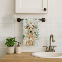 Load image into Gallery viewer, Wheaten Irish Wolfhound Coastal Sea Glass Kitchen Towel
