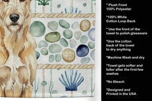 Load image into Gallery viewer, Wheaten Irish Wolfhound Coastal Sea Glass Kitchen Towel