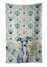Load image into Gallery viewer, Blue Italian Greyhound Coastal Sea Glass Kitchen Towel