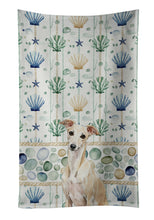 Load image into Gallery viewer, Cream Italian Greyhound Coastal Sea Glass Kitchen Towel
