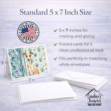 Load image into Gallery viewer, Fawn Italian Greyhound Coastal Sea Glass Greeting Cards Pack of 8