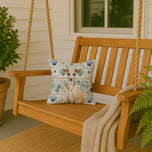 Load image into Gallery viewer, Fawn Italian Greyhound Coastal Sea Glass Throw Pillow