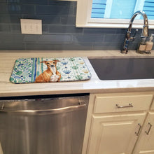 Load image into Gallery viewer, Red Italian Greyhound Coastal Sea Glass Dish Drying Mat