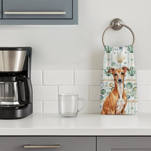 Load image into Gallery viewer, Red Italian Greyhound Coastal Sea Glass Kitchen Towel