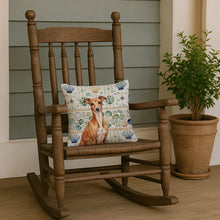 Load image into Gallery viewer, Red Italian Greyhound Coastal Sea Glass Throw Pillow