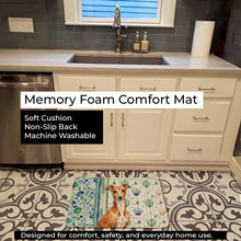 Load image into Gallery viewer, Red Italian Greyhound Coastal Sea Glass Memory Foam Kitchen Mat