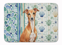 Load image into Gallery viewer, Red Italian Greyhound Coastal Sea Glass Memory Foam Kitchen Mat