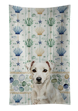 Load image into Gallery viewer, White Jack Russell Terrier Coastal Sea Glass Kitchen Towel