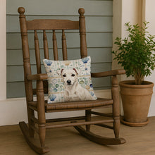 Load image into Gallery viewer, White Jack Russell Terrier Coastal Sea Glass Throw Pillow