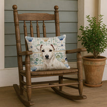 Load image into Gallery viewer, White Jack Russell Terrier Coastal Sea Glass Throw Pillow