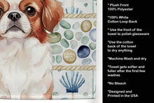 Load image into Gallery viewer, Red and White Japanese Chin Coastal Sea Glass Kitchen Towel