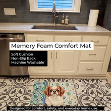 Load image into Gallery viewer, Red and White Japanese Chin Coastal Sea Glass Memory Foam Kitchen Mat