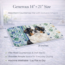 Load image into Gallery viewer, Tricolor Japanese Chin Coastal Sea Glass Dish Drying Mat