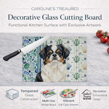 Load image into Gallery viewer, Tricolor Japanese Chin Coastal Sea Glass Glass Cutting Board