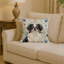 Load image into Gallery viewer, Tricolor Japanese Chin Coastal Sea Glass Throw Pillow